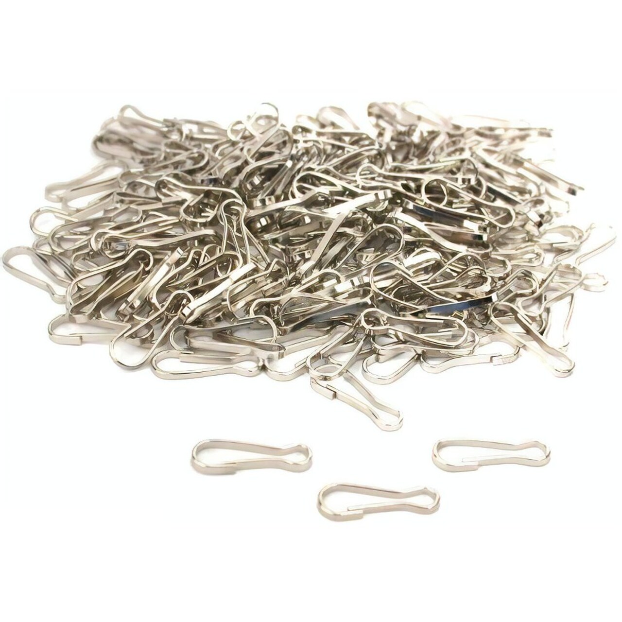 200 Nickel Plated Metal Lanyard Snap Hooks Key Chain Keychain Parts